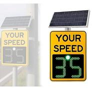 Feiphla SeñAl De Velocidad De Radar Alimentada por EnergíA Solar, Detector Digital De Radar De TráFico con Control Remoto,para Calles Y Barrios Yellow-23.6inx35.4in