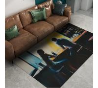 FEIPUHOME Art Alfombra Estilo realismo Retro para Hombres y Mujeres en el Bar la cafetería Alfombras para la Sala Estar Frente a la Chimenea Alfombras Plegables Pelo bajo 180x240cm