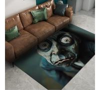 FEIPUHOME Art Alfombras de Estilo gótico de Halloween Hombre de Terror con Estampado de Globo Ocular Gigante Alfombra de Pelo bajo Antideslizante para Sala de Estar Comedor Pasillo Lavable 160x230cm