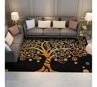 FEIPUHOME Art Alfombras de minimalismo nórdico Abstracto Árbol de la Vida Alfombra para Sala de Estar Entrada Principal Alfombra de Cocina Antideslizante Lavable a máquina 60x90cm