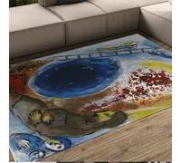FEIPUHOME Art Primitivismo, Pintura Famosa, Estampado, Alfombra Decorativa, Gente y Escalera, Alfombra de abstracción para la Sala de Estar, Dormitorio, Pelo bajo 180x240cm