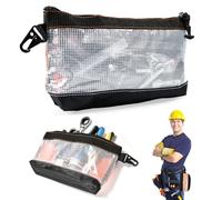 Feirdhoo Bolsa Herramientas Pequeña Portátil 2 Pieces, Bolsa para Herramientas Oxford Cloth Tool Bag, Estuche Herramientas, Zipper Tools Bag Pouch with Hook for Electrician, Plumbers