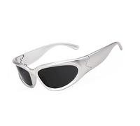 FEISEDY Gafas de Sol Futuristas Envolventes para Hombre Mujer Rave Punk Gafas Deportivas Y2K Cool Techno Gafas con Protección UV400 B2951