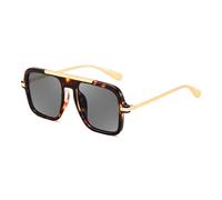 FEISEDY Lentes de sol estilo aviador cuadrados retro para mujeres y hombres, a la moda de los años 70, B4193