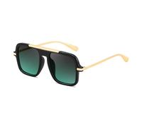 FEISEDY Lentes de sol estilo aviador cuadrados retro para mujeres y hombres, a la moda de los años 70, B4193