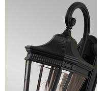 FEISS Aplique de exterior Cotswold Lane, negro, altura 52 cm, IP44