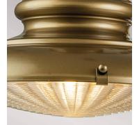 FEISS Aplique de exterior Redding Station M, color latón, Ø 30,5 cm