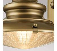 FEISS Aplique de exterior Redding Station S, color latón, Ø 22,9 cm