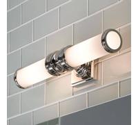 FEISS Aplique de pared Payne, cromado, altura 49 cm, 2 luces, IP44