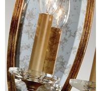 FEISS Aplique Valentina, 3 luces, bronce/cristal