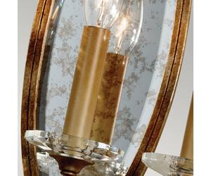 FEISS Aplique Valentina, 3 luces, bronce/cristal
