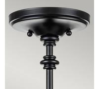 FEISS Lámpara colgante Pickering Lane, 3 luces, negra