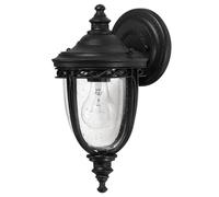 FEISS Lámpara de pared English Bridle, IP44, Ø 16,5 cm, negra