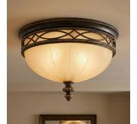 FEISS Plafón Drawing Room, nogal/crema, altura 23 cm