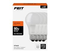 Feit Electric A800/827/10kled/4 Led Bulb, 9w, Soft White, 4 Pack