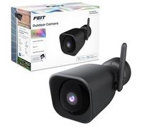 Feit Electric Cámara de Seguridad WiFi para Exteriores, 1080p HD, detección de Movimiento, visión Nocturna, Audio bidireccional, Negro, Mango de plástico