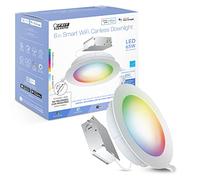 Feit Electric LEDR6XT/RGBW/CA/AG 6" 65 Watt Equivalent WiFi Color Changing, Tunable White, No Hub Required, Alexa or Google Assistant, No Hub Required LED Smart Canless Retrofit Recessed Downlight Kit