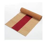 FEITAOOZ Camino De Mesa De Bambú Simple, Camino de Mesa, Camino de Mesa Retro Premium for decoración de Oficina, picnics en casa, cenas en Interiores y Exteriores, Vacaciones(Red,82.68x11.81in)