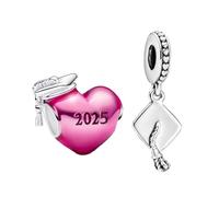 Feitery Abalorio de animales y mascotas, compatible con pulseras Pandora, flores y árboles, regalo para mujer, Zirconia cúbica, Circonita cúbica