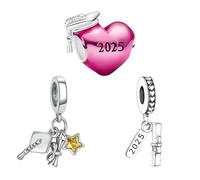 Feitery Abalorio de animales y mascotas, compatible con pulseras Pandora, flores y árboles, regalo para mujer, Zirconia cúbica, Circonita cúbica