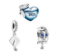 Feitery Abalorio de animales y mascotas, compatible con pulseras Pandora, flores y árboles, regalo para mujer, Zirconia cúbica, Circonita cúbica