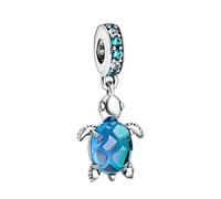 Feitery - Charms compatibles con Pandora y collares de la mar azul encanto y perlas para mujer, joyería para el verano