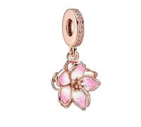 Feitery Charms y perlas para mujer colgante compatible con pulseras y collares Pandora, regalo del día de la madre, Zirconia cúbica