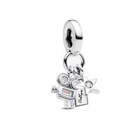 Feitery Compatible con colgantes Pandora Halloween cuentas luminosas de Todos los Santos para mujer, Plata de ley
