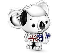 Feitery Le Koala Australian Charms Compatible Pandora Pulseras y Collares El Mar Azul Charm y Perlas para Mujer Joyería para el Verano