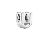Feitery Letter Charms Compatible con Pulsera Pandora Letras Abalorio para Mujer Mi Regalo de Cumpleaños Para Aniversario, Plata de ley