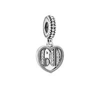 Feitery Los Números 60 Charms Compatible Pandora las Pulseras y Collares Charm y Perlas para Mujer