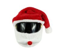 Feithmonic Funda para Casco de Moto de Papá Noel, Cubrecasco de Motocicleta Felpa Universal, Cubierta Cascos Completos Hombres y Mujeres Peluche, contra el Polvo y Arañazos, Accesorios Navidad