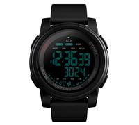 FeIWen Grande Hombre Deportivo Digitale Relojes 50M Impermeable LED Electrónica Podómetro Calorías Cronógrafo Alarma Doble Tiempo Outdoor Reloj de Pulsera Plástico