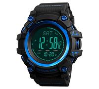 FeiWen Multifuncional Brújula Relojes de Pulsera de Hombre Deportivo Digitales Outdoor Militar Tácticas Plástico Bisel con Goma Correa Pulsómetro Altímetro Termómetro Simple Reloj