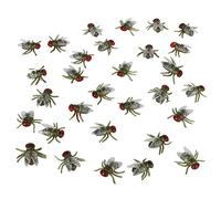 FeiWen Plástico Halloween Plástico Insectos Araña Gecko Hormigas Moscas Halloween Decorar Juguetes (Pequeñas Moscas)
