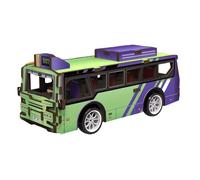 FeiWen Rompecabezas 3D de Madera Mini Vehículos para Niños 6+ Años | Juguetes Educativos Stem con Retroceso Automático, Modelos de Coches de Madera (Autobús)