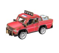 FeiWen Rompecabezas 3D de Madera Mini Vehículos para Niños 6+ Años | Juguetes Educativos Stem con Retroceso Automático, Modelos de Coches de Madera (Camioneta)