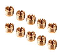 FeiYeup 10 adaptadores de tornillo de tuerca roscada de 5/8 a 3/8 pulgadas, soporte de clip de micrófono, adaptador de tornillo de tuerca para soporte de micrófono