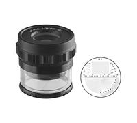 FeiYeup Lupa de escritorio con soporte de escala 10x, lupa de escritorio portátil, cilindro óptico, lupa de joyería, lectura