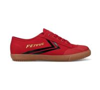 FEIYUE Fe Lo 1920 - Tenis de lona de caña baja con suela de goma para todos los días, Rojo Alto/Negro/Gldmet, 15 Women/13 Men