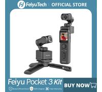FeiyuTech Pocket-3 Cámara de acción estabilizada con cardán de 3 ejes desmontable, 12 MP, 130° FOV, Pocket 3 Kit