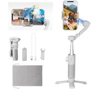 FeiyuTech VB4 Estabilizador de Móvil con Seguimiento IA, Barra Extensible de 216 mm y Luz Integrada, Gimbal 3 Ejes para Smartphone, Compatible con iPhone 17/16 y Samsung S25, Ideal para Vlog y Vídeo