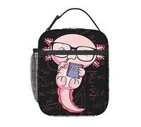 feiyuzhang Bonita lonchera Kawaii con diseño de ajolote matemático, lonchera aislada para mujeres y hombres, reutilizable, para oficina, picnic