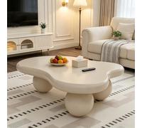 FeiZhiYanS Mesa de Centro Moderna en Forma de Nube de 46,06 Pulgadas, Mesa de Centro de Forma Irregular con 3 Patas de Apoyo, Mesa de té Minimalista y Moderna, para Sala de Estar,A