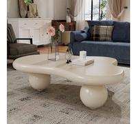 FeiZhiYanS Mesa de Centro pequeña con diseño de Dibujos Animados, Moderna y única, con Lindas irregularidades, mesas de Centro con Forma de Nube y 3 Patas esféricas para Sala de Estar,B46in