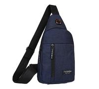Feizikaw Bolsos Pequeños Bolso pequeño para hombre y mujer, para el pecho, monedero multiusos, bolso deportivo de viaje con una correa y orificio auriculares (Blue, One Size)