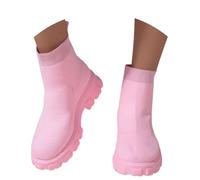 Feizikaw Botas de Combate Mujer Botas de media pantorrilla para mujer, botines tacón bajo y grueso, sin cordones, ideales para uso informal, viajes y actividades al aire libre.