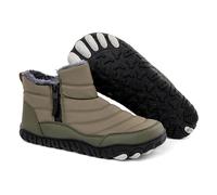 Feizikaw Botas de Nieve Forradas Botas de nieve gruesas y cálidas con cremallera y terciopelo para exteriores para hombre, moda otoño e invierno Montaña