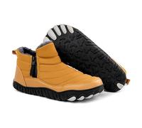 Feizikaw Botas de Nieve Forradas Botas de nieve gruesas y cálidas con cremallera y terciopelo para exteriores para hombre, moda otoño e invierno Montaña