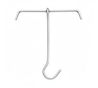 Feizikaw Cajas de almacenamiento apilables con gancho para pavo y asado, versátiles para colgar y cocinar, ganchos de gallina y ganso, resistentes y duraderos (plata, 22 x 23 cm)